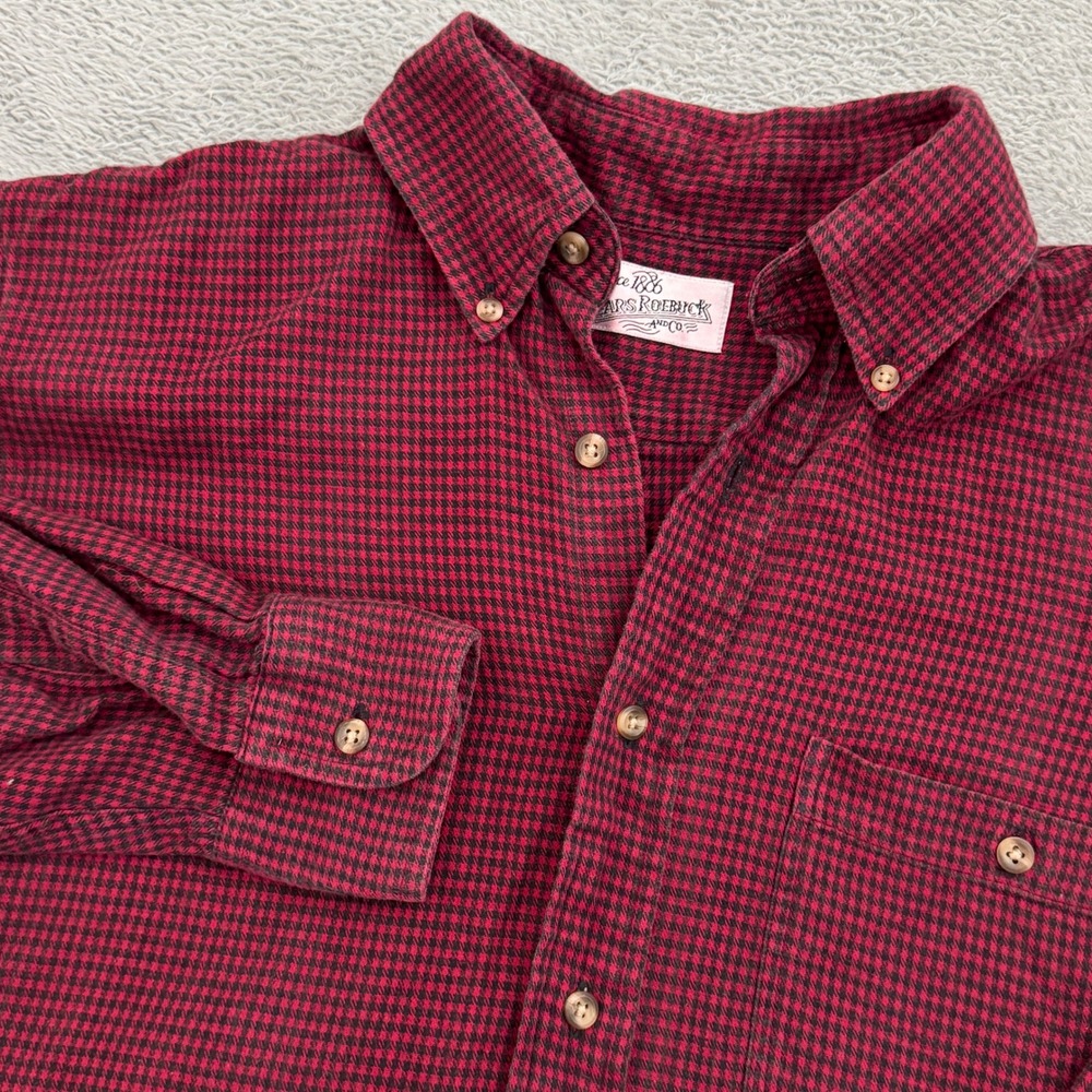 Vintage Sears & Roebuck‎ Cotton Button Front Shirt Men's Size Medium